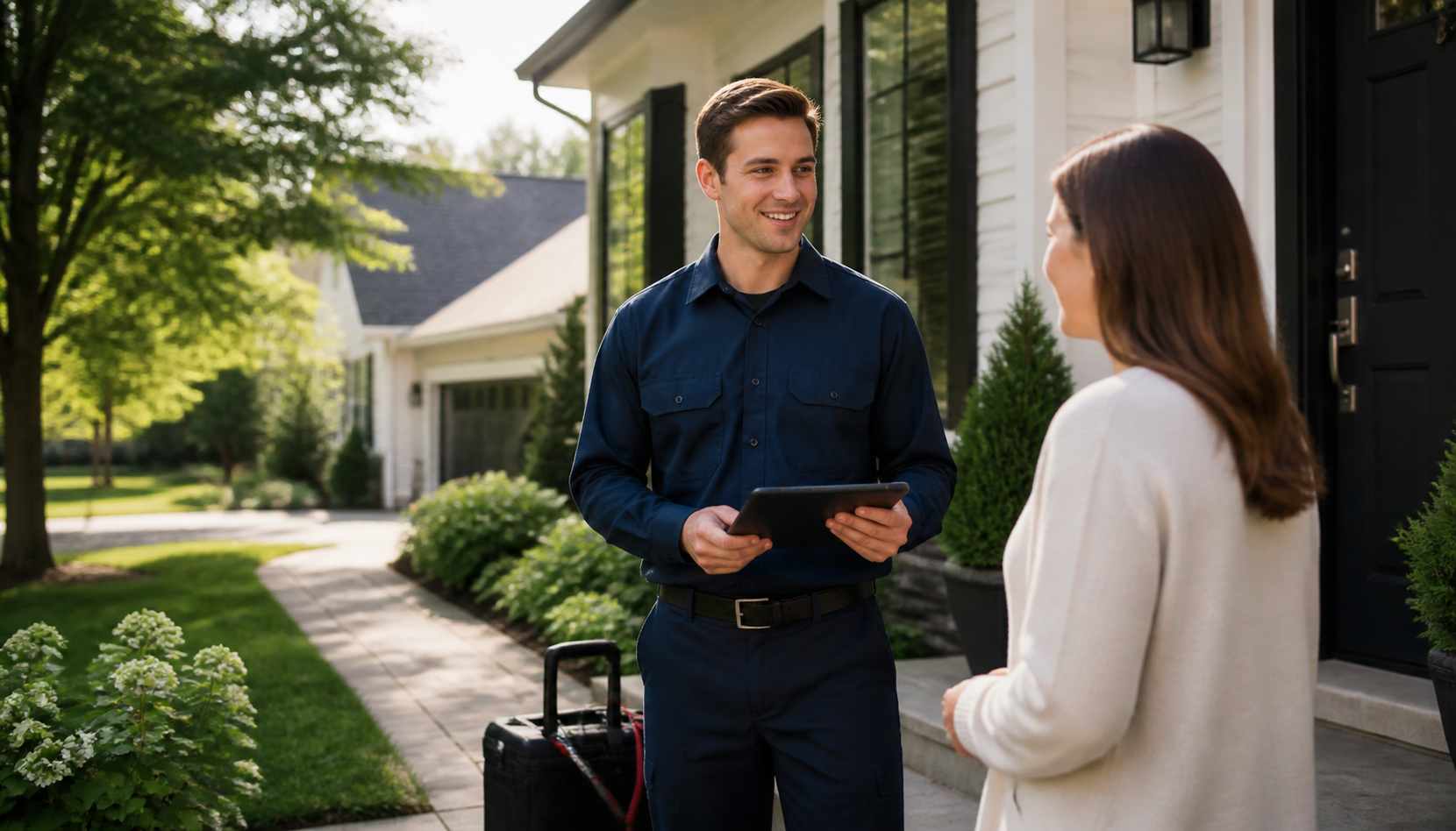 Ankora technician arriving at a clean Minnesota home